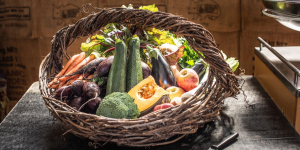 Basket of fresh produce