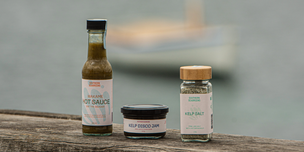 Southern Seagreen kelp condiments produce range