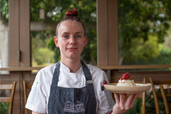 Chef holding a plate