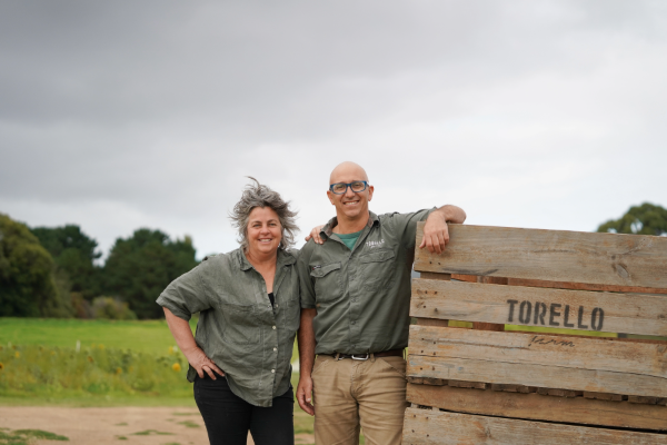 Sophie and Mark from Torello Farm on the Mornington Peninsula