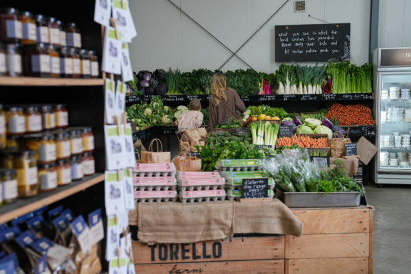 Fresh local produce at Torello Farm